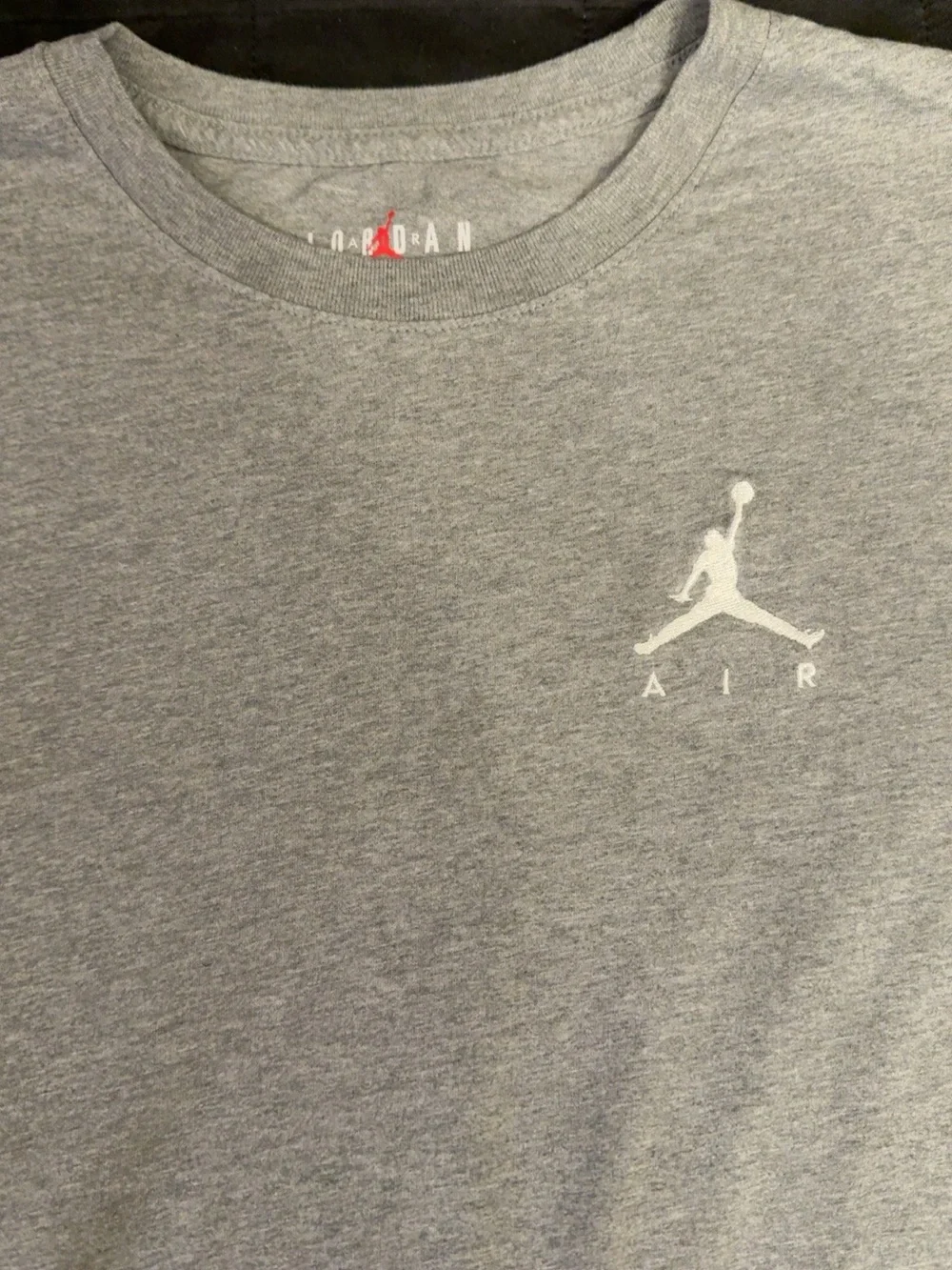 Jordan Jumpman Air Men’s Gray Embroidered Logo Crew Neck T-Shirt 2XL NWOT